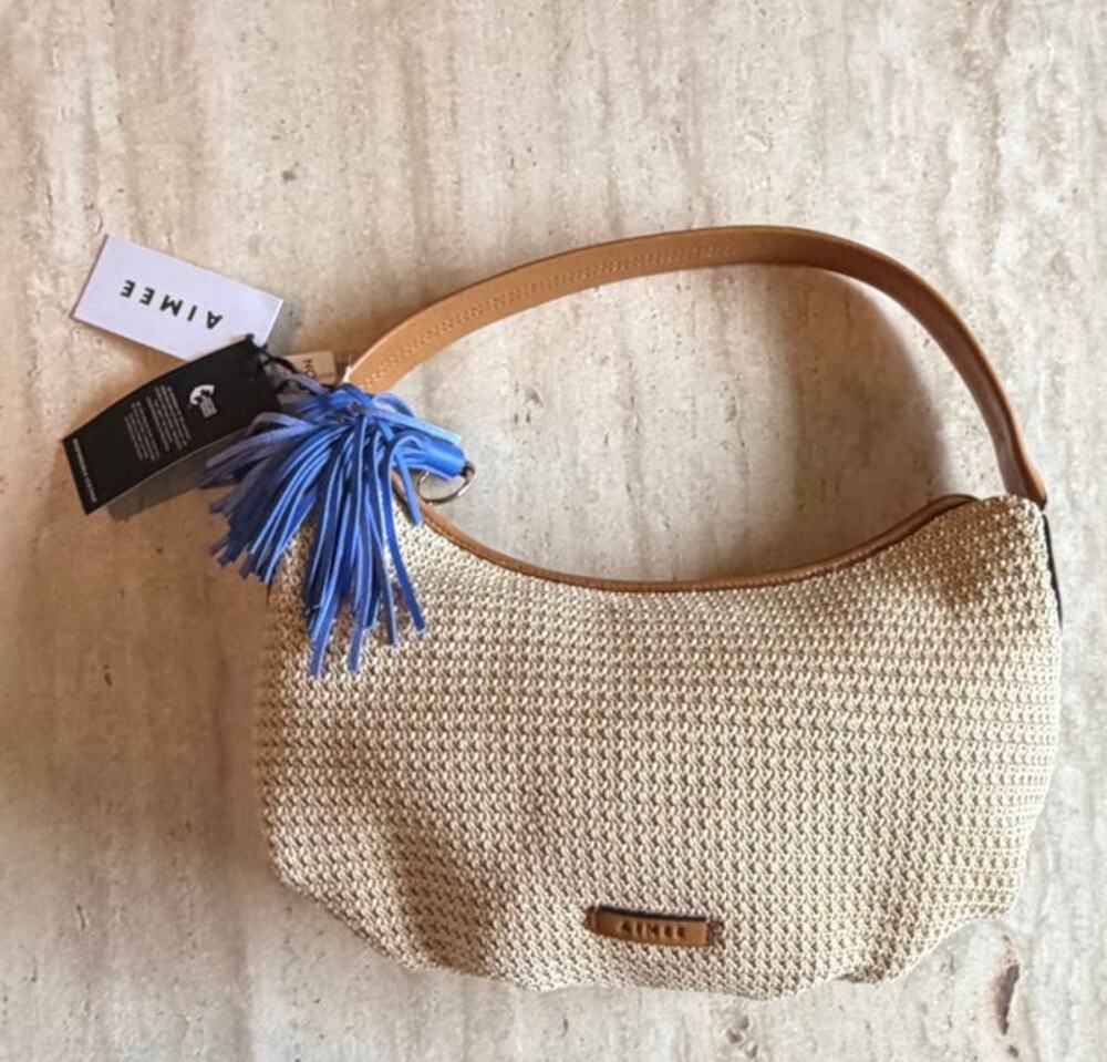 AIMEE, Brand New, Calypso Slouchy Hobo Bag, Color: Raffia Canyon